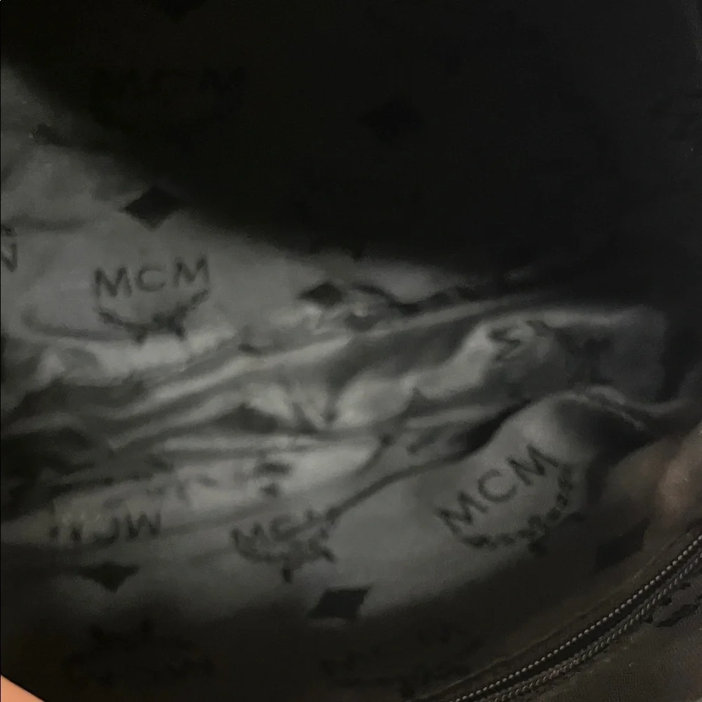 MCM Black Quilted Round Crossbody with Gold Hardware - Picture 8 of 9